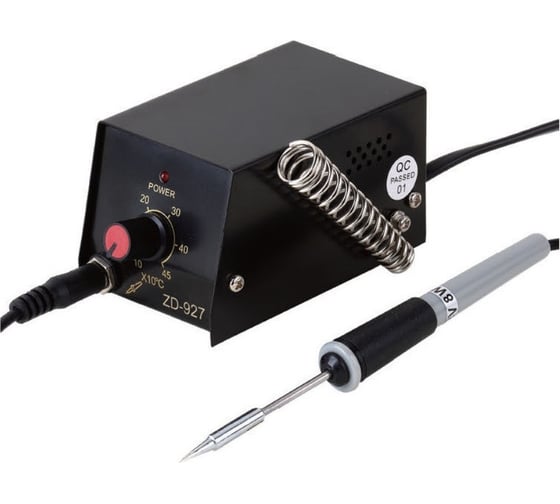 Паяльная станция миниатюрная аналоговая Zhongdi ZD-927 8 Вт, температура нагрева 100-450C 89-2712 00-00016480