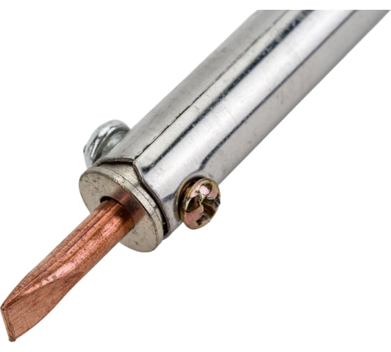 Паяльник ОНЛАЙТ OSE-Pes01-40W-CP дерево, клин прямой 80843