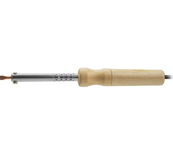 Паяльник ОНЛАЙТ OSE-Pes01-80W-CP дерево, клин прямой 80845 1