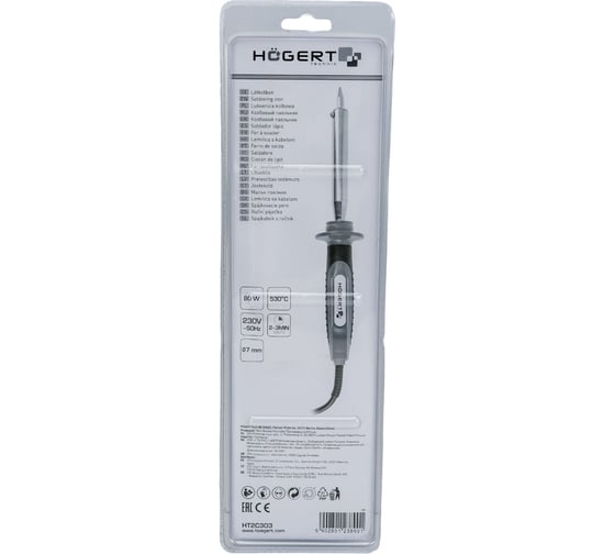 Паяльник HOEGERT TECHNIK 80 Вт, 7 мм HT2C303