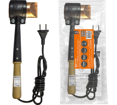 Паяльник TDM ELECTRIC ЭПСН-250, Топорик, деревянная ручка, мощность 250 Вт, 230 В, подставка, Рубин SQ1025-0508