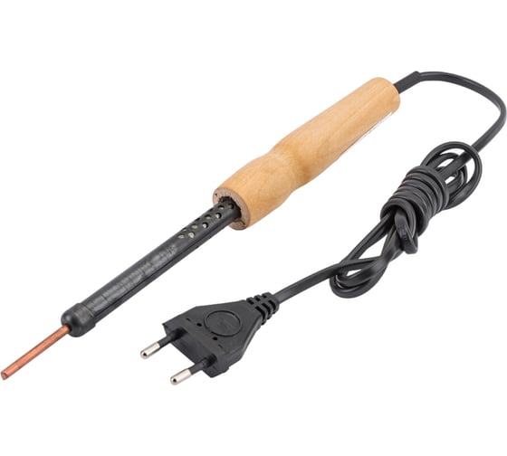 Паяльник TDM ELECTRIC ЭПЦН-25, деревянная ручка, мощность 25 Вт, 230 В, подставка в комплекте, Рубин SQ1025-0501