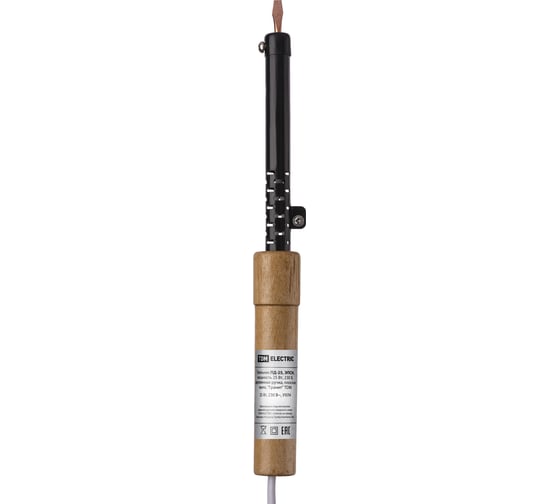 Паяльник TDM ELECTRIC ПД-25, ЭПСН, мощность 25 Вт, 230 В, деревянная ручка, плоское жало, Гранит SQ1025-0401