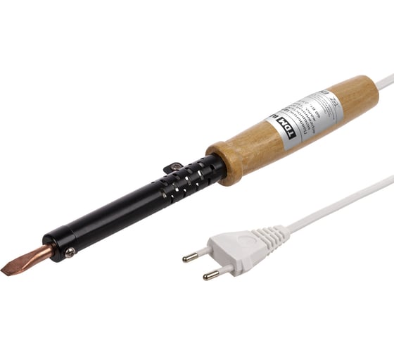 Паяльник TDM ELECTRIC ПД-60, ЭПСН, мощность 60 Вт, 230 В, деревянная ручка, плоское жало, Гранит SQ1025-0403