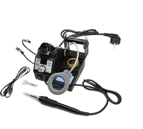 Паяльник W.E.P 926 LED-IV 60W с лупой и держателем плат М7752078