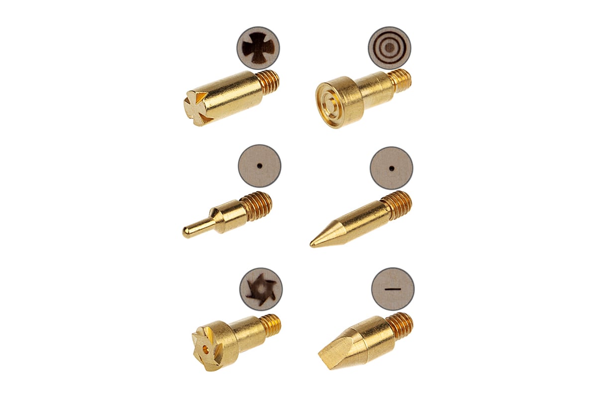 Набор паяльник-выжигатель REXANT 7 насадок, 230В, 30 Вт + краски 12 ...