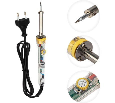 Паяльник с керамическим нагревателем и регулятором 220В, 30-50Вт REXANT ZD-708 12-0170