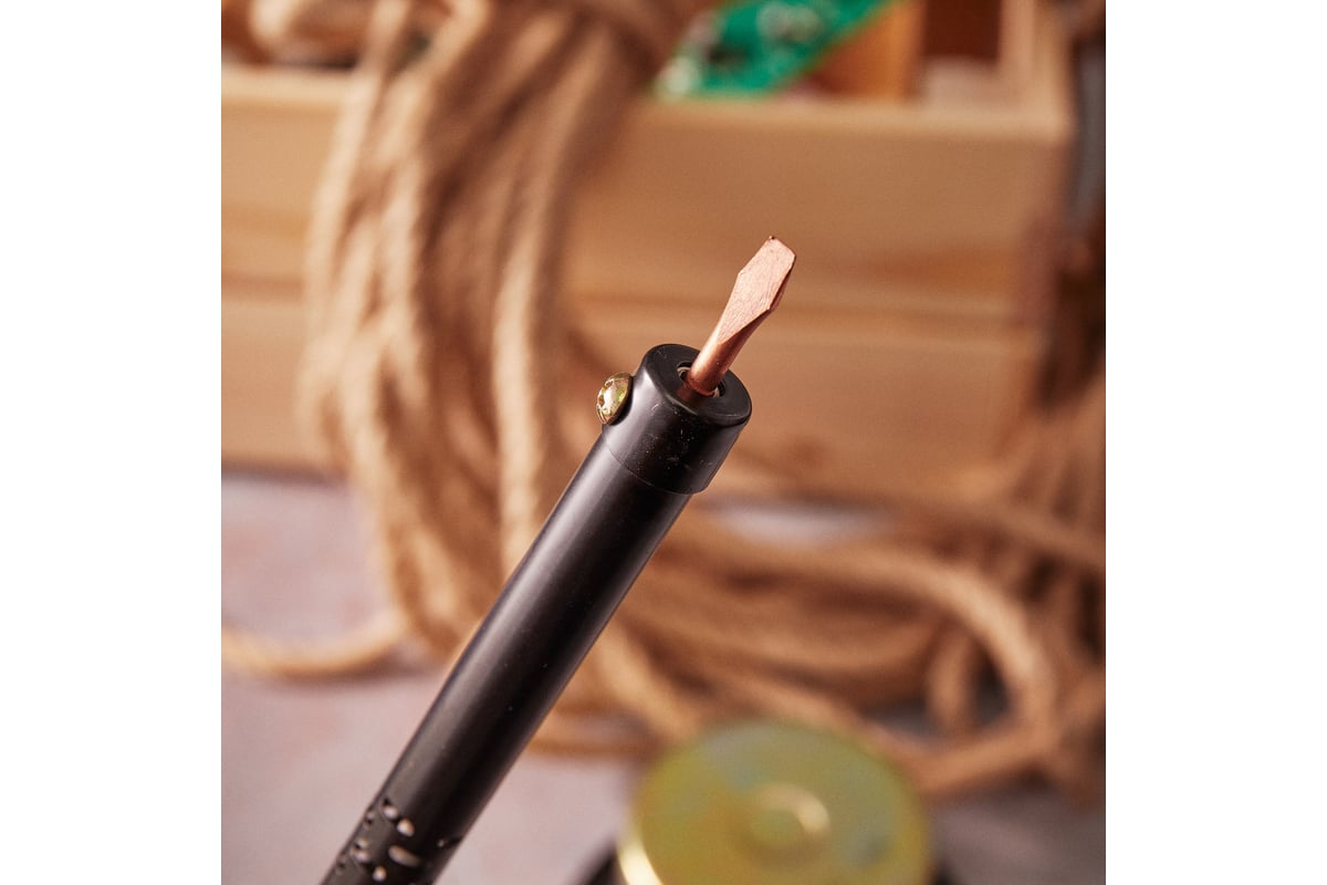 Паяльник ПД 220В 25Вт деревянная ручка ЭПСН REXANT 12-0225 - выгодная ...