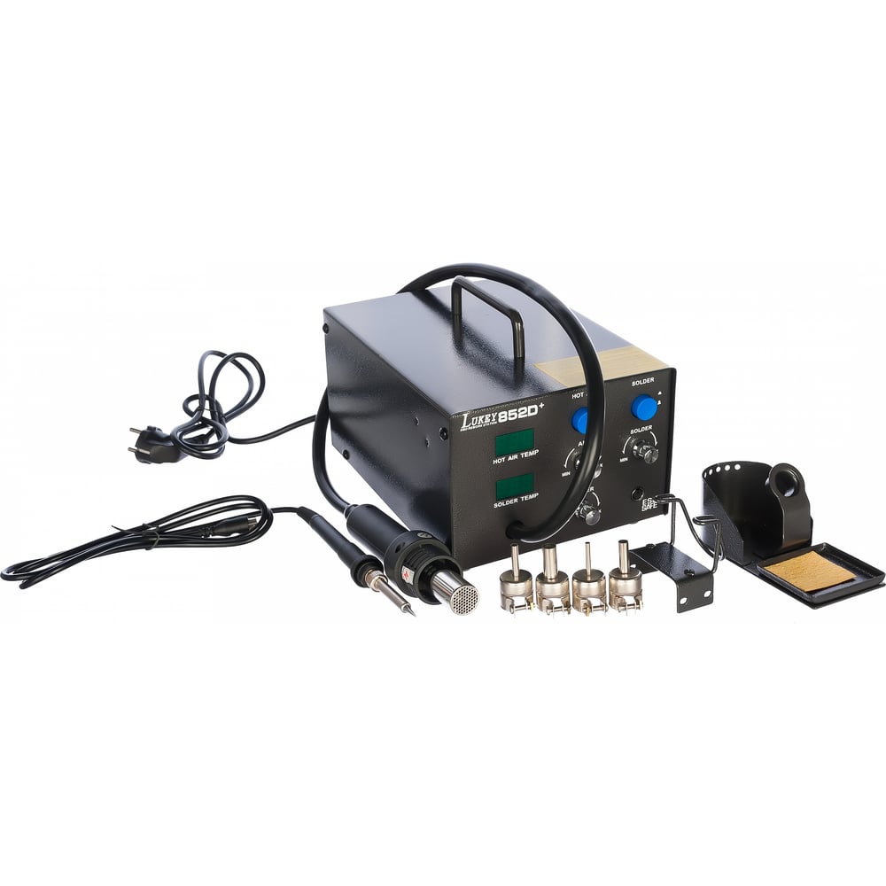 Паяльная станция с цифровым индикатором температуры LUKEY-852D+ 12-0042 ...