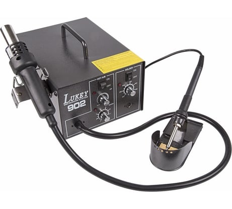 Паяльная станция, фен + антистатический паяльник LUKEY-902 12-0045-4