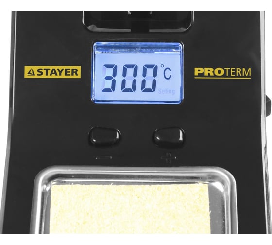Цифровая паяльная станция с ЖК дисплеем, 160-520C, шаг 10C, 48Вт STAYER PROFI 55370