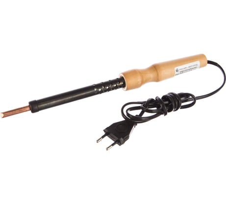 Электропаяльник с деревянной рукояткой 100Вт Без бренда 55407-100