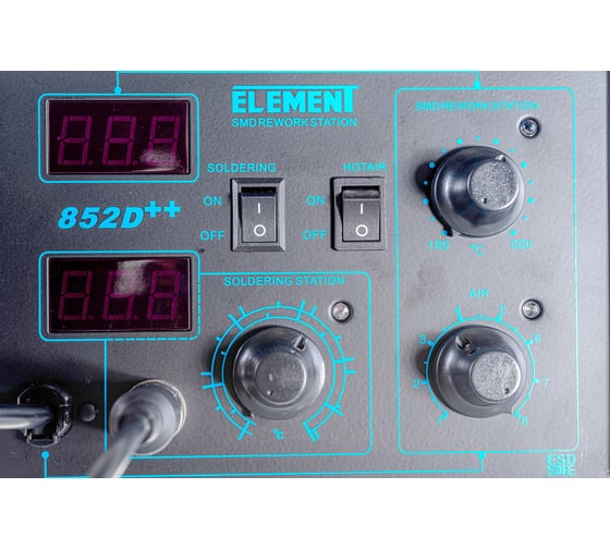 Паяльная станция ELEMENT 852D++ 16553 с держателем фена - выгодная цена ...