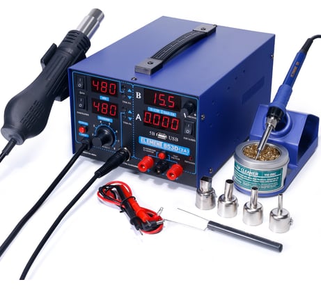 Паяльная станция со встроенным блоком питания ELEMENT 853D 15v/2А 16033