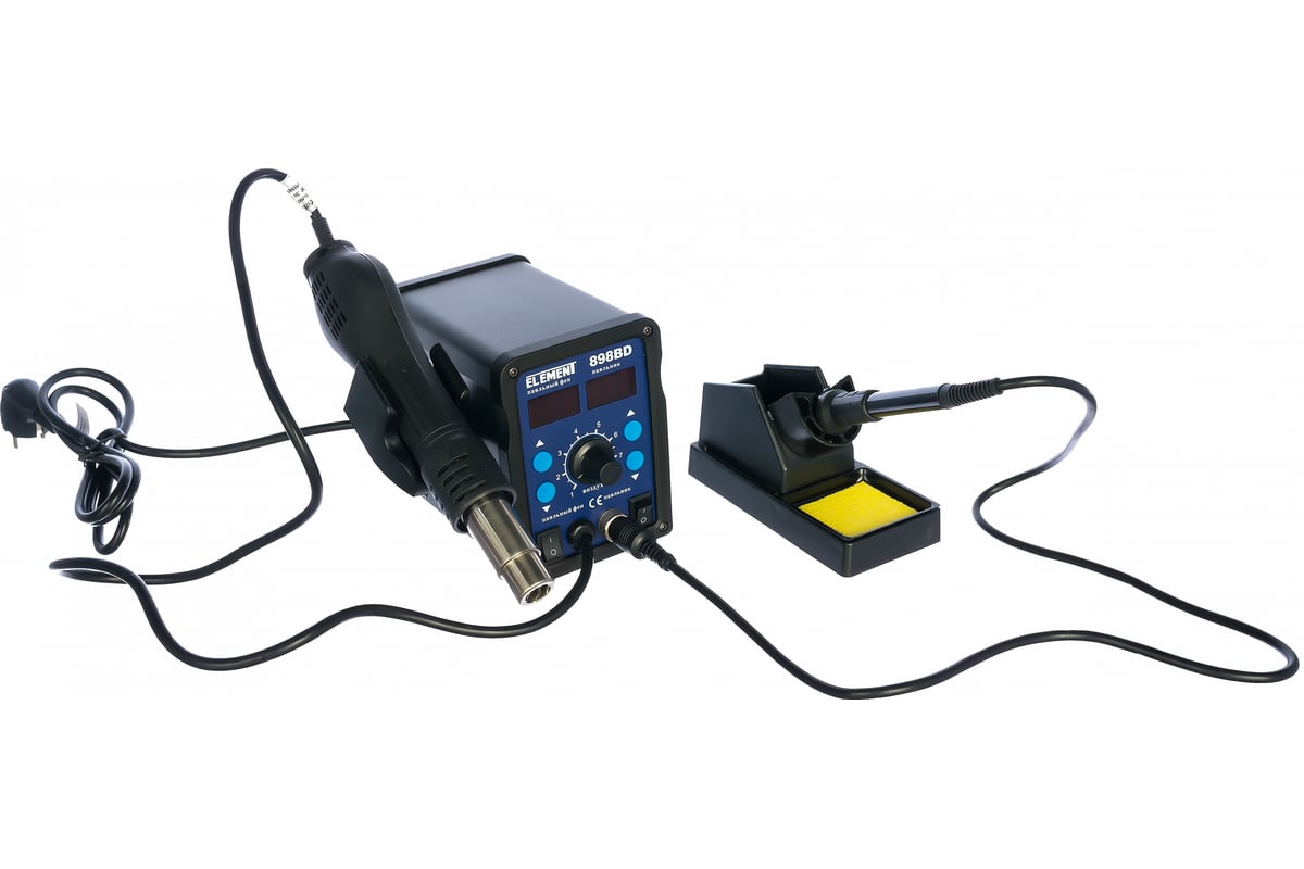 Паяльная станция, фен+паяльник ELEMENT 898BD 15297 - выгодная цена ...