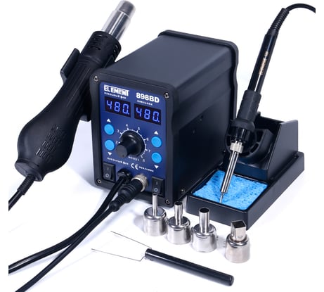 Паяльная станция, фен+паяльник ELEMENT 898BD 15297