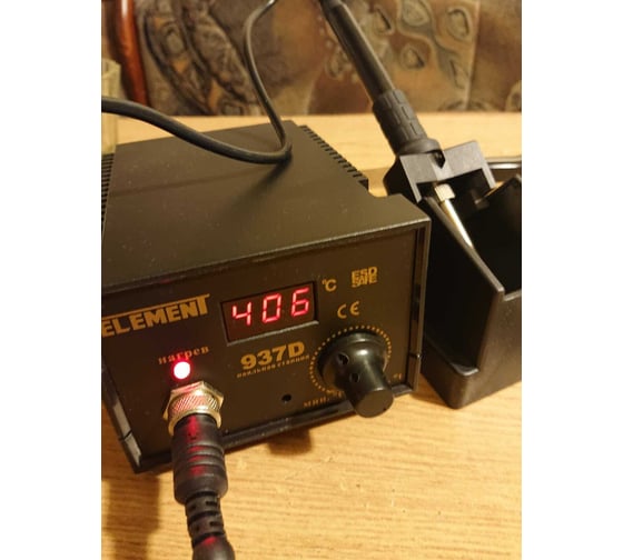 Цифровой паяльник с регулировкой температуры ELEMENT 937D 15288 ...