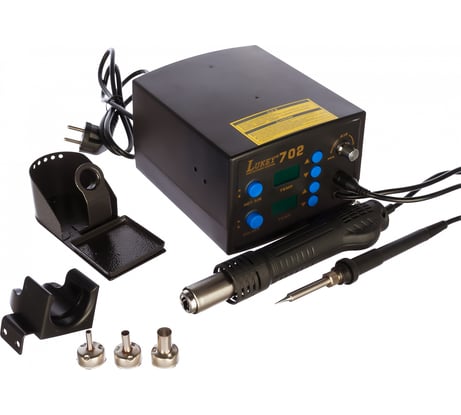 Цифровая паяльная станция, фен+паяльник LUKEY 702 5434 М0010568
