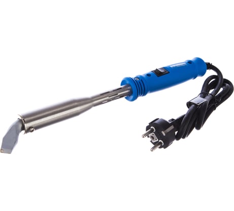 Паяльник с выключателем, пластмассовой рукояткой и долговечным жалом, 200Вт, клин Зубр ПРОФЕССИОНАЛ 55301-200