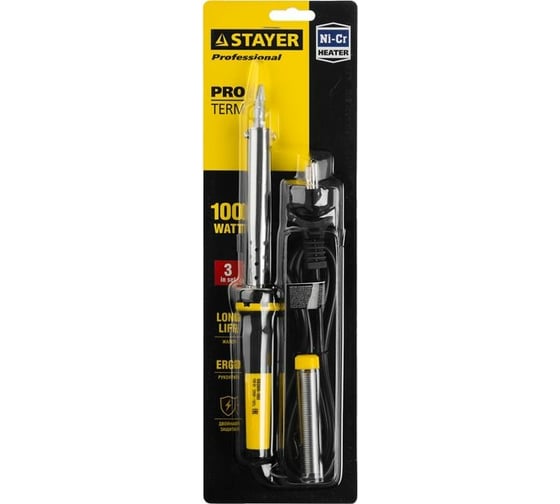 Паяльник STAYER PROTerm с двухкомпонентной рукояткой, 40 Вт 55300-40