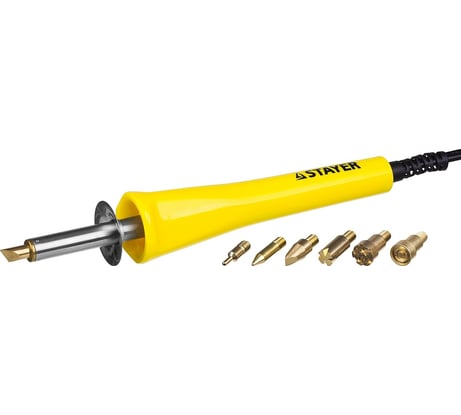 Прибор для выжигания STAYER с набором насадок, 6шт 45225