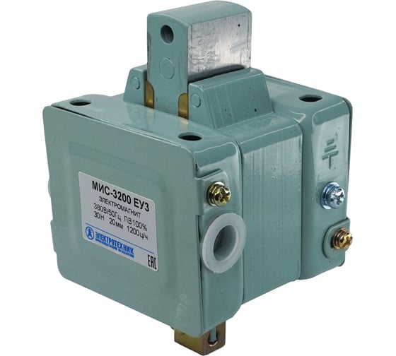 Электромагнит Электротехник МИС-3200 ЕУ3, 380В, толкающее исполнение, ПВ 100%, IP20, с жесткими выводами ET502274 1