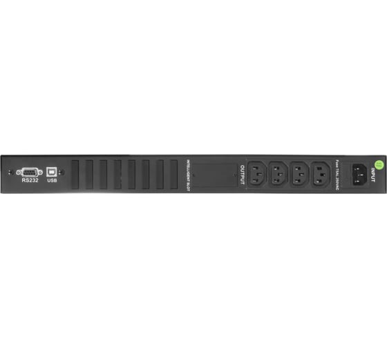 Источник бесперебойного питания Hiden 500ВА/300Вт Rackmount 1U, 4xIEC C13, LCD, USB, SNMP слот KLPS500RM 500ВА/300Вт