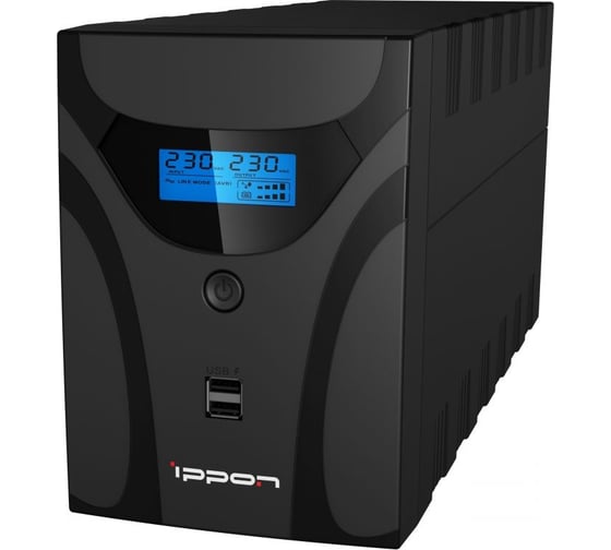Источник бесперебойного питания Smart Power Pro II Euro IPPON 2200 1200Вт 2200ВА черный 1029746
