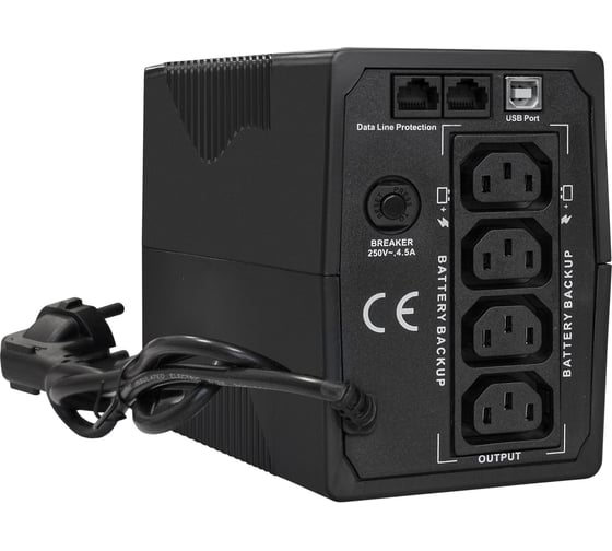 Источник бесперебойного питания ExeGate UNB-6C13.RJ.USB 6C13, RJ45 11, USB, Black 292763