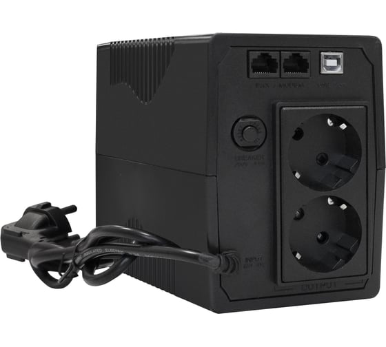 Источник бесперебойного питания ExeGate SpecialPro UNB-600.LED.AVR.2Schuko, RJ45 11, USB, Black 292764