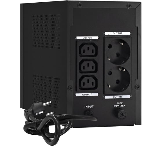Источник бесперебойного питания ExeGate SpecialPro UNB-1500.LED.AVR.2C13, съемн.кабель, металлический корпус, Black 292797