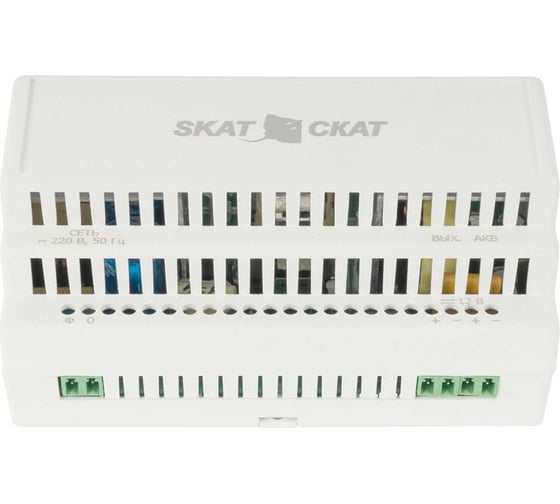 Источник питания SKAT -12-8.0 DIN (СКАТ ИБП-12/8-DIN) 12В, 8А, пластиковый корпус, под DIN рейку 35 мм 587