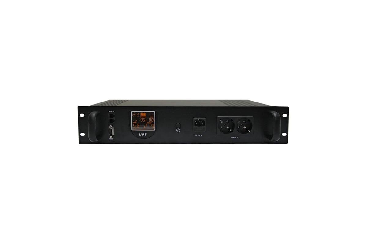 ИБП SNR Line-Interactive, мощность 600 ВА/360 Вт,Rackmount 2U, Schuko, LCD,  RS232 SNR-UPS-LIRM-600