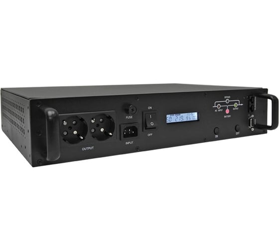 ИБП SNR Line-Interactive, мощность 1000 ВА/800 Вт, Rackmount 2U, Schuko, LCD SNR-UPS-LIRM-1000-PS 1