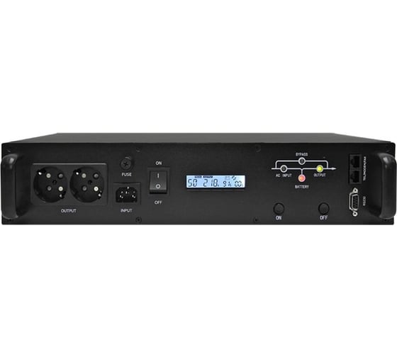 ИБП SNR Line-Interactive, мощность 1000 ВА/800 Вт, Rackmount 2U, Schuko, LCD SNR-UPS-LIRM-1000-PS