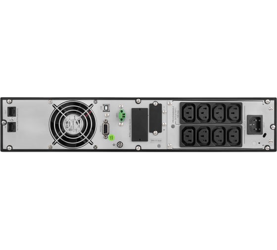 Источник бесперебойного питания ONTEK SM RT 1, 1 кВА/1 кВт (PF=1), 2U, с внутренними аккумуляторами 2x12В/9Ач SMRT1SB