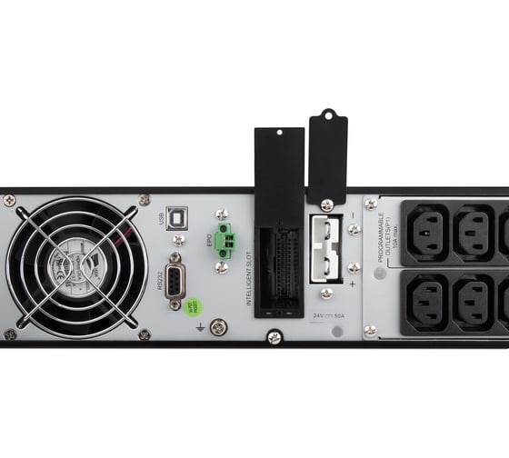 Источник бесперебойного питания ONTEK SM RT 1, 1 кВА/1 кВт (PF=1), 2U, с внутренними аккумуляторами 2x12В/9Ач SMRT1SB