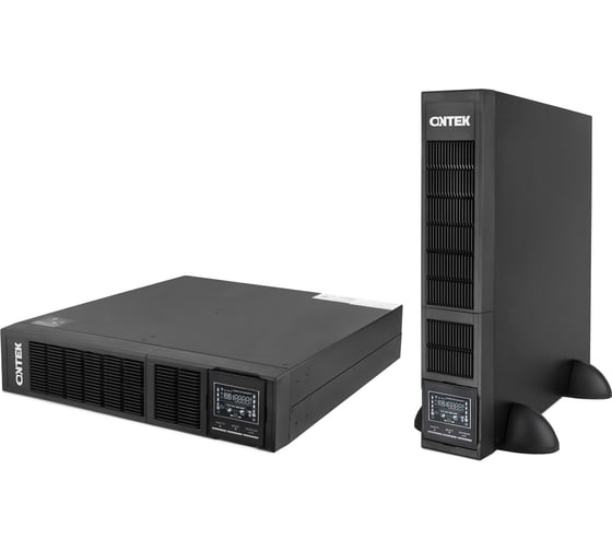 Источник бесперебойного питания ONTEK SM RT 1,5, 1,5 кВА/1,5 кВт (PF=1) 2U, с внутренними аккумуляторами 3x12В/9Ач SMRT1,5SB SMRT 1,5