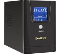 ИБП ExeGate Power Smart ULB-500.LCD.AVR.4C13 500VA 300W, LCD, AVR, 4*C13, металлический корпус, Black 294609