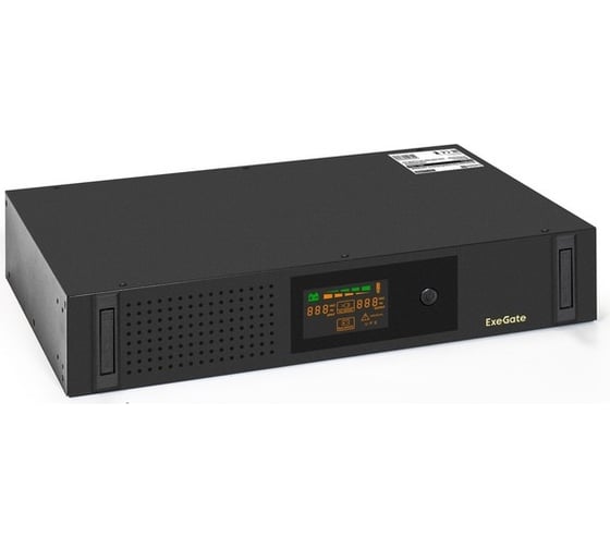 ИБП ExeGate ServerRM UNL-1000.LCD.AVR.2SH.3C13.USB.2U 1000VA 650W, Color LCD, AVR, 2*Schuko+3*C13, USB, 2U, установка в стойку, Black 293850