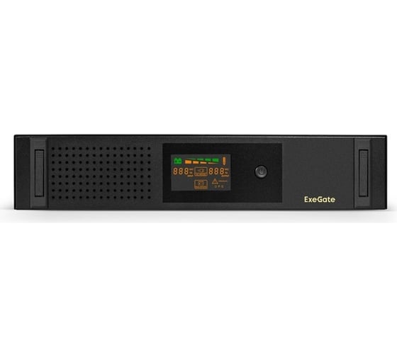 ИБП ExeGate ServerRM UNL-2000.LCD.AVR.2SH.3C13.USB.2U 2000VA 1200W, Color LCD, AVR, 2*Schuko+3*C13, USB, 2U, установка в стойку, Black 293851