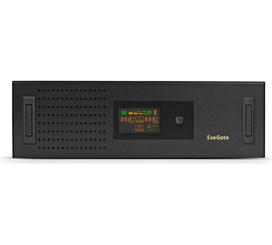 ИБП ExeGate ServerRM UNL-3000.LCD.AVR.2SH.3C13.USB.3U 3000VA 1800W, Color LCD, AVR, 2*Schuko+3*C13, USB, 3U, установка в стойку, Black 293852