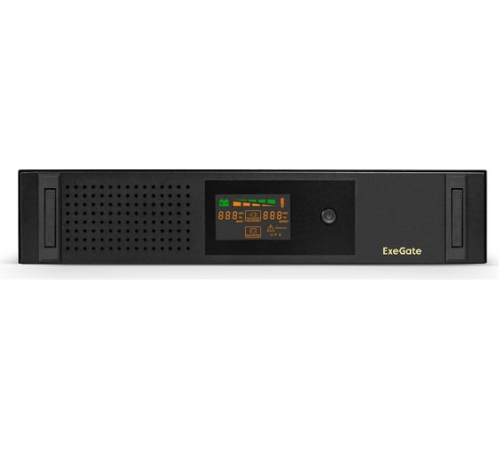 ИБП ExeGate ServerRM UNL-800.LCD.AVR.2SH.3C13.USB.2U 800VA 480W, Color LCD, AVR, 2*Schuko+3*C13, USB, 2U, установка в стойку, Black 293849