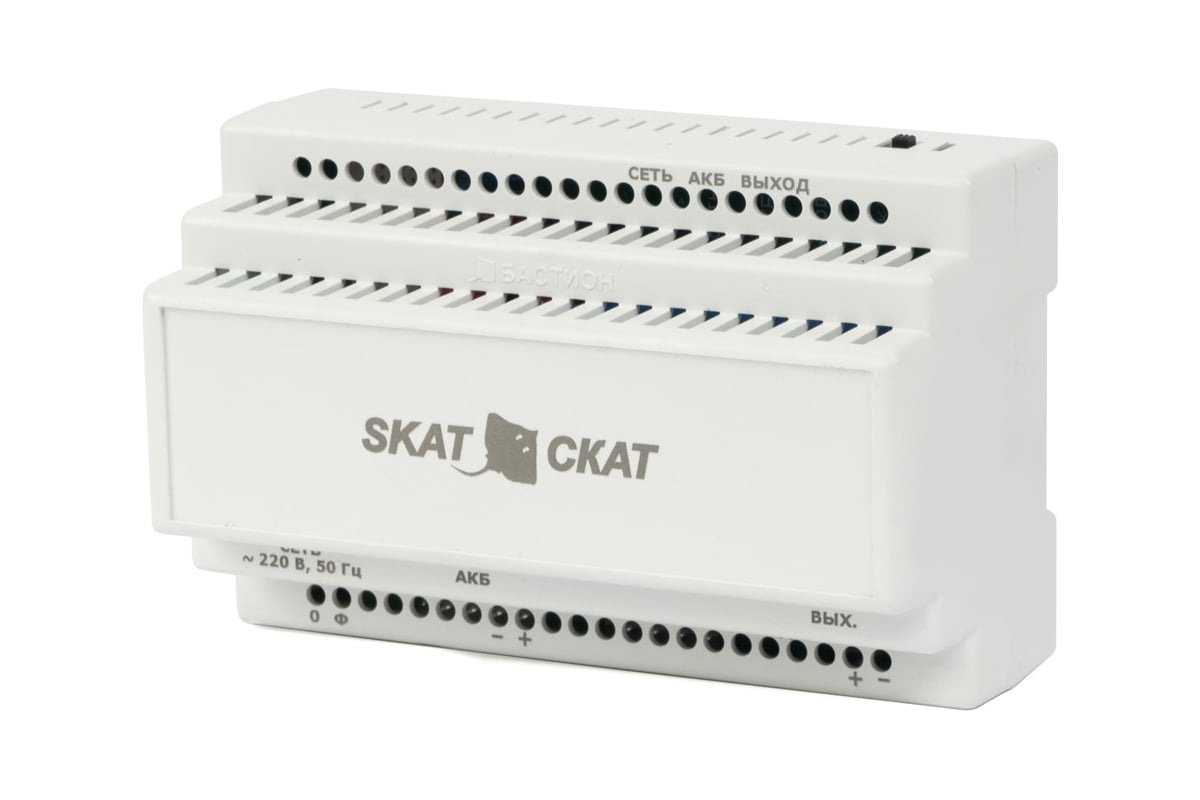Малогабаритный ИБП со встроенной Li-ion АКБ СКАТ ИБП-24/1-3,2/LI-DIN ...