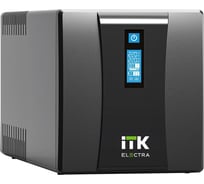 Источник бесперебойного питания ITK ELECTRA ET 1кВА/0,6кВт с АКБ 2x7AH USB Schuko EET-1000VA-1-002-S