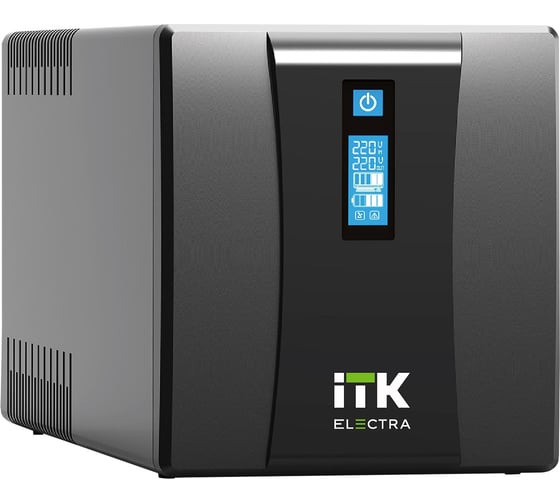 Источник бесперебойного питания ITK ELECTRA ET 2кВА/1,2кВт с АКБ 2x9AH USB Schuko EET-2000VA-1-002-S 1