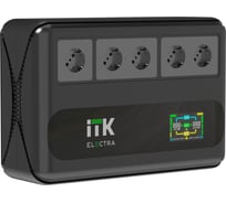 Источник бесперебойного питания ITK ELECTRA LT5 600ВА/360Вт LCD с АКБ 1x7AH ELT5-600VA-1-001