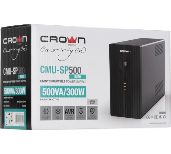 Источник бесперебойного питания CROWN CMU-SP500EURO CM000001488