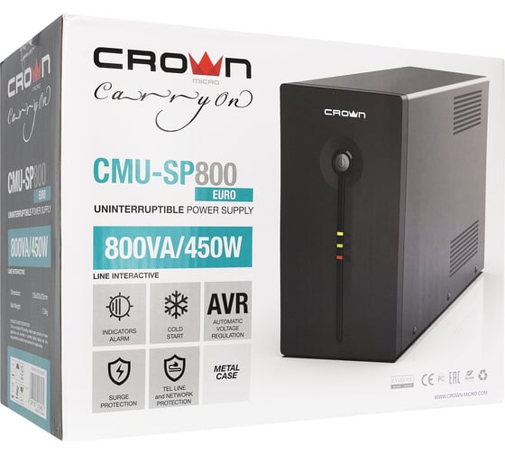 Источник бесперебойного питания CROWN CMU-SP800EURO CM000001492