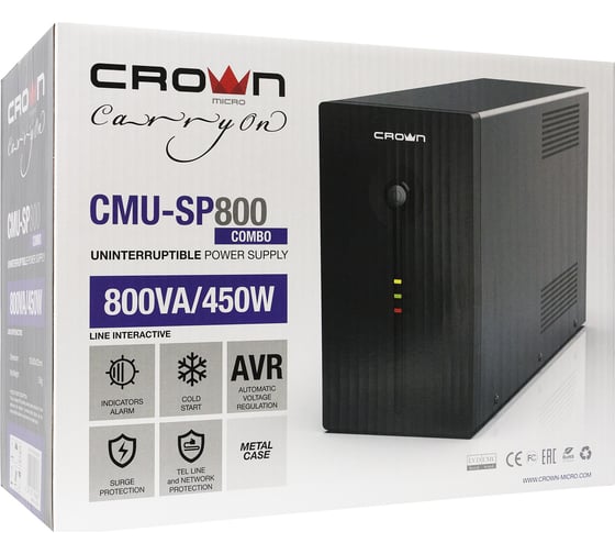 Источник бесперебойного питания CROWN CMU-SP800COMBO CM000001494